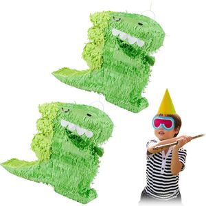 Relaxdays 2 x pinata dinosaurus - dino piñata - dinosauriër - verjaardag - zelf vullen