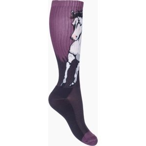 HKM Ruitersok Kids Helsinki - lila/bruin - 30/34