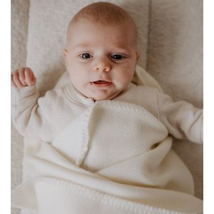 Merino wollen wiegdeken en omslagdeken - 100% merinowol - Pure Baby Love - 70x90 cm