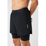 Björn Borg - Borg 2 In 1 Shorts - Sportbroek - Zwart - Heren