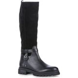 Marco Tozzi - Dameslaars - Zwart - Leder - Ronde Blokhak