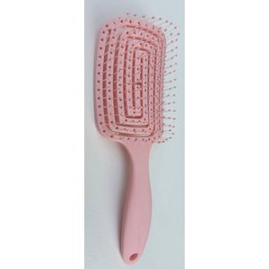 2 stuks anti klit haarborstel - krullen borstel- haar borstel -zacht roze kleur -