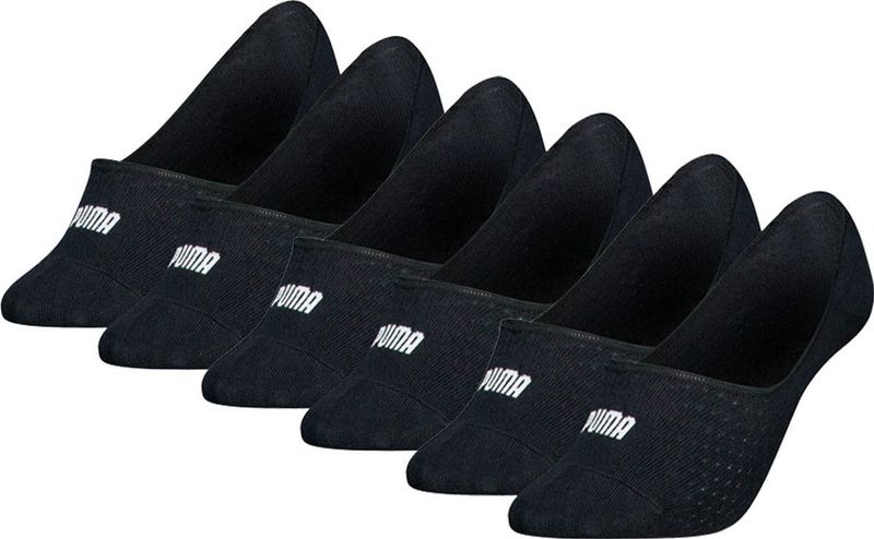 Puma - Footies Dames Mesh - Zwart - 6 paar