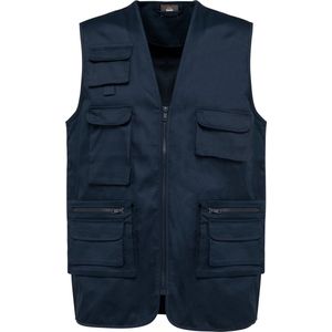 WK. Designed To Work Gevoerd unisex gilet in polykatoen met veel zakken WK609 - Navy - XS