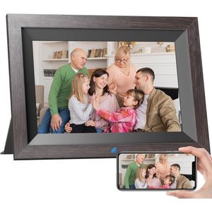 Digitale fotolijst 10,1 inch met WiFi en 32 GB opslag, HD IPS-touchscreen en automatische rotatie