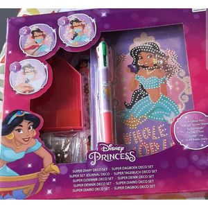 Diamond paintingset: Super Dagboek deco set : Disney Princess Yasmine