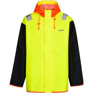 Lyngsøe Rainwear Vissers jack neon geel / blauw en neon oranje S