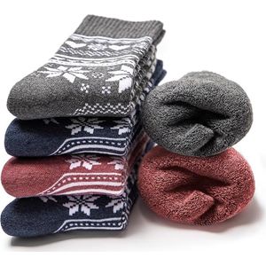 6 Paar WARME SOKKEN DAMES, KATOENEN KNUFFELSOKKEN DAMES