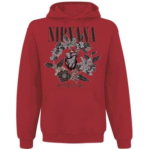 Nirvana Heart Shaped Box Heren Trui met capuchon - rood - S