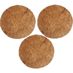 Esschert Design Inlegvel kokos - 3x stuks - voor hanging basket 25 cm - kokosinleggers