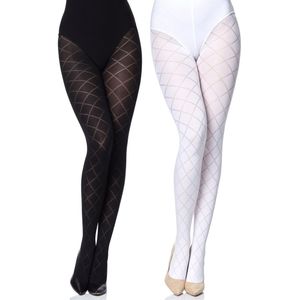 Merry Style Dames Panty 2 Pack - 60 DEN- 3D-technologie - Polyamide – Zwart/Wit – XL - MS-GB-328-2B