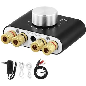 ® Mini Versterker Bluetooth, Digitale HiFi-stereoversterker 50W × 2, Stereo Versterker
