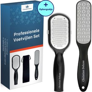 Christian Deluxe® Professionele Combo Voetvijl Set - Eeltvijl - Eeltverwijderaars - Set van 2 - Pedicure - Eeltrasp - Professionele Eeltverwijderaar