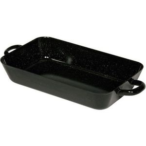 OVENSCHAAL MET HANDGREPEN - EMAILLE - 26 CM