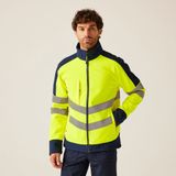 Regatta TRA625 20770 Professionele Hi-Vis Waterdichte en Ademende Softshell Jacket, Geel/Navy, L