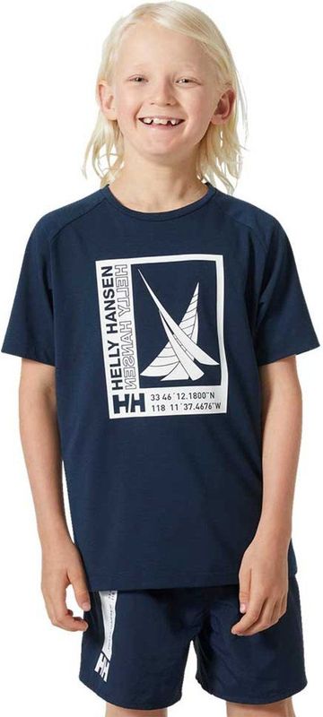 Helly Hansen - Port T-shirt - Zwart - Juniors - UPF 40 Zonnebescherming