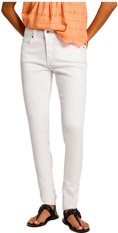 Denim - Skinny Jeans - Blauw - Katoen - Hoge Taille