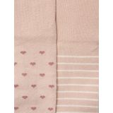 Set van 2 paar Panty's - Lichtroze - Babymeisjes - Jacquardmotieven en Strepen