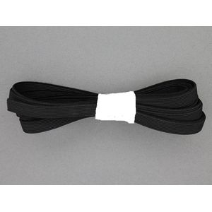 H&H zwart bandelastiek 1 cm - 3m - plat band elastiek zwart - 10 mm