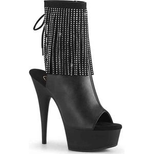 Pleaser Enkellaars -40 Shoes- DELIGHT-1018RSF Zwart