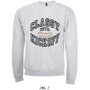 Sweatshirt 2-161 Classy until Kickoff - Dgrijs, 4xL