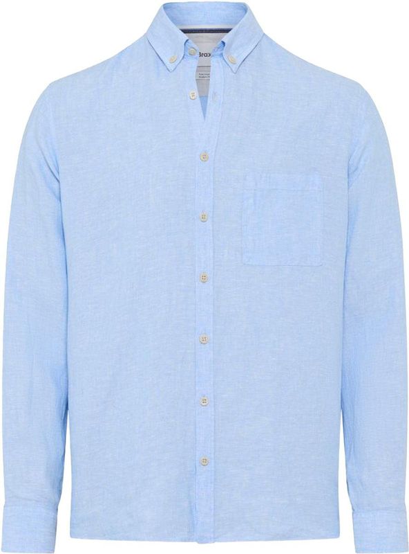Brax - Overhemd - Blauw - Linnen