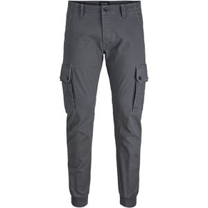 Jack & Jones - Heren Broek Paul Warner Cargo - Grijs - Maat 33/32