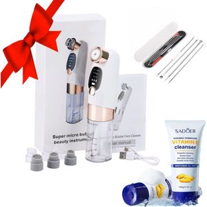 Poriënreiniger & Blackhead Remover – Skincare Gezichtsreiniger met 6 Opzetstukken | Mee-eters Verwijderen, Acne Behandeling & Huidverzorging voor Mannen en Vrouwen