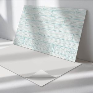 Wallfluent Vinyl Wandpaneel - Vloerplankpatroon Wandpaneel PVC - 100 cm x 50 cm - Wit Vinyl Wandpaneel - Set van 1 - Rechthoekig Wandbekleding Vinyl - Texturen Wandpaneel - Zelfklevend Wandpaneel - Wandpaneel Keuken en Badkamer