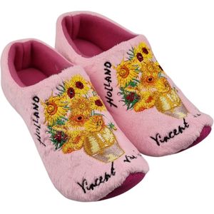 Klomppantoffel - Klompsloffen van Gogh - zonnebloemen - maat 16-19