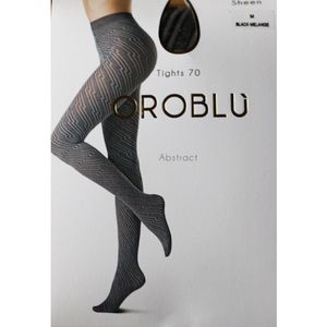 Oroblu fantasie 70 den panty Sheen abstract maat S zwart melange