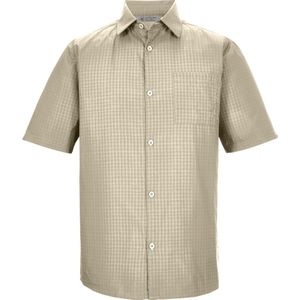 Kos 329 Men Woven Shirt - Outdoorblouse - Korte mouwen - Heren - Beige - Maat L