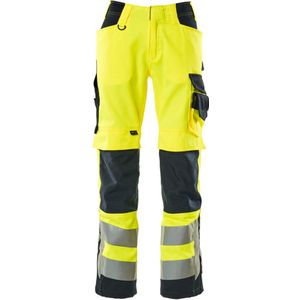 Mascot Safe Supreme Broek met kniezakken 15579-860 - hi-vis geel/donkermarine