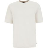 WE Fashion - Heren Regular fit T-shirt van linnenmix - Regular fit - Gebroken wit - Katoen - Maat: XL