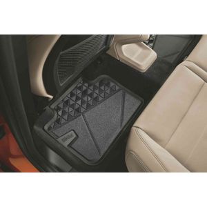 Rubberen Automatten Achterzijde voor BMW 2 AT Hybrid (U06PHEV), X1 Hybrid (U11PHEV), iX1 (U11BEV) & iX2 (U10BEV) - Tweedelig - Slijtvast - Zwart - Thermoplastische Elastomeren