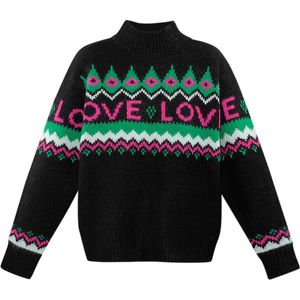 Love sweater weather trui - nieuwe collectie - herfst/winter - dames - zwart - maat L/XL