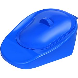 Bedpan met deksel - steekbak - kunststof - patiëntenpan - nachtpot - urinoirs - voor mannen - vrouwen - ouderen - blauw