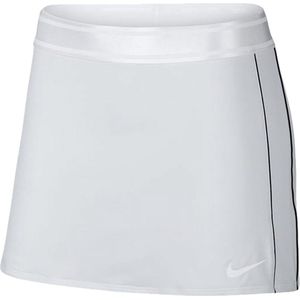 Nike Court Dry Skirt Str Sportrok Dames - White/Black/Black/(Black) - Maat XL