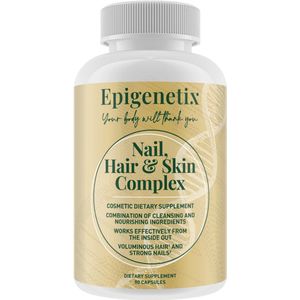 Epigenetix - Nagel, Haar & Huid Complex - 90 premium capsules - Cosmetisch voedingssupplement, werkt van binnenuit, versterking van de nagels, verbetering van de huid conditie & stimulering van natuurlijke haargroei