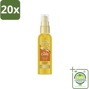 20 x Andrélon – Haarserum – Oil & Care – 75 ml - Grootverpakking - Haarserum - Pluisvrij Haar - Glanzend Haar - Haar Verzorging - Marula-olie