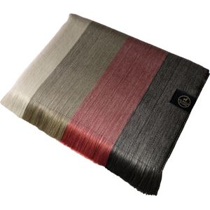 Alpaca D'Luxe Sjaal - Koffie - Rood - Chocolade - Beige - Scarf - Sjaal van alpacawol - Handgemaakte sjaal - Luxe cadeau - Sjaals Dames - Sjaals Heren - Red - Gestreepte sjaal - Zacht en Warm - Damesmode - Herenmode - Elegant - Zakelijk - Comfortabel