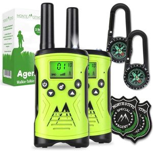 Walkie Talkie Set voor Kinderen met Kompas en Badge - Perfect Cadeau voor Avontuurlijke Kinderen