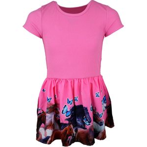 S&C Jurkje Paardjes roze limited Kids & Kind Roze - Maat: 98/104