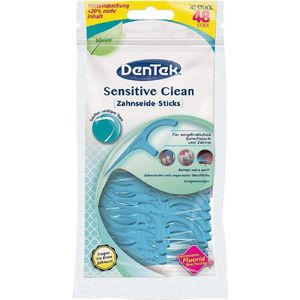 Sensitive Clean Floss Picks (40 Pieces) Extremely Soft Dental Floss For Sensitive Teeth And Irritated Gums - Dentek