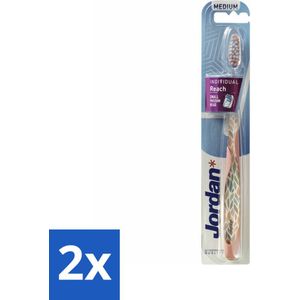 Jordan - Tandenborstel - Individual Reach - Medium - Voordeelverpakking - 2 stuks