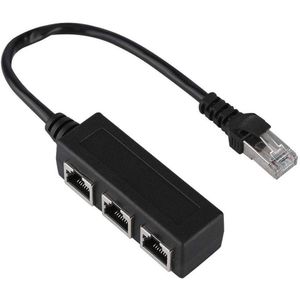 Allecto Plus - Ethernet Splitter - Netwerkadapter - 1 naar 3 - Mannelijk naar 3 Vrouwelijk