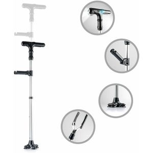 Wandelstok - Opvouwbare Wandelstok - Verstelbaar - Uitschuifbaar - met Ledverlichting en Alarm - Dubbel Handvat - Extra Stabiel en Veilig