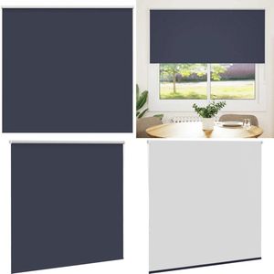 vidaXL Rolgordijn verduisterend 165x150 cm stofbreedte 161,6 cm blauw - Rolgordijn - Rolgordijnen - Dag- En Nachtgordijn - Verduisterend Rolgordijn