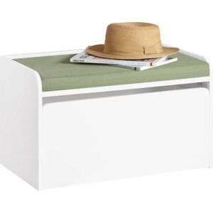 Mara Speelgoedkist - Schoenenbank - Met zitting - Lade op wielen - Opbergdoos - MDF - 60 x 34 x 45 cm