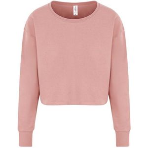 Dames Cropped Sweatshirt Dusty Pink M